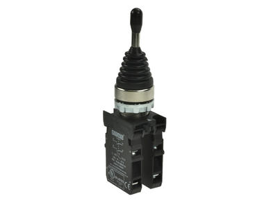 Switch; joystick; CM707DJ41; 2x(ON)-OFF-2x(ON); 5 positions; momentary; panel mounting; screw; 4A; 250V AC; 4 ways; 22mm; 73mm; IP65; Emas; RoHS