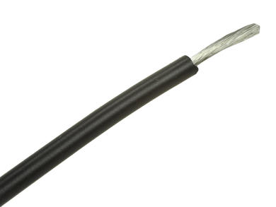 Wire; silicon; 011.0066.2; stranded; Cu; 1x0,75mm2; black; silicon; 2,75mm; -40...+160°C; 1500V; 100m reel; Amass; RoHS