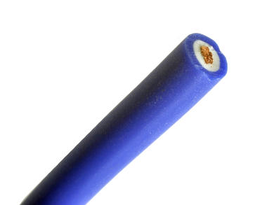Wire; silicon; LI2G1,0B; stranded; Cu; 1x1,00mm2; blue; silicon; double insulation; 3,9mm; -50...+180°C; 20A; 1000V; RoHS
