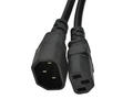 Kabel; przedłużacz; AK-PC-03A; gniazdo IEC C13 IBM proste; wtyk IEC C14 IBM prosty; 1,8m; czarny; 3 żyły; 0,50mm2; Akyga; PVC; okrągły; linka; CCA; RoHS