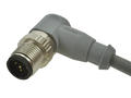 Plug with cable; 43-14448; M12-5p; 5 ways; angled 90°; with 2m cable; 0,34mm2; 6mm; grey; IP67; 4A; 60V; Conec; RoHS