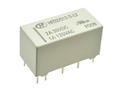 Relay; bistable; HFD2-012-S-L2-D; 12V; DC; DPDT; two coils; 1A; 125V AC; 2A; 30V DC; PCB trough hole; Hongfa; RoHS
