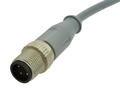 Plug with cable; 43-10104; M12-4p; 4 ways; straight; with 2m cable; 0,34mm2; 6mm; grey; IP67; 4A; 250V; Conec; RoHS