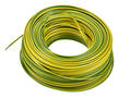 Wire; equipment; H07V-K (LgY); 1 core; stranded; Cu; 2,50mm2; yellow-green; PVC; -40...+70°C; 750V; 100m reel; Elektrokabel; RoHS; 4,1mm; 1x2,50mm2