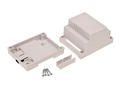 Enclosure; DIN rail mounting; Z100J; polystyrene; 70mm; 89mm; 65mm; light gray; 4 modules; Kradex; RoHS; screw 3/23 4 pcs; black hitch 1 pc; plug 1 ps