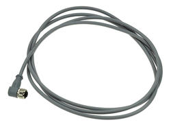 Socket with cable; 43-10208; M12-5p; 5 ways; angled 90°; with 2m cable; 0,34mm2; 6mm; grey; IP67; 4A; 60V; Conec; RoHS
