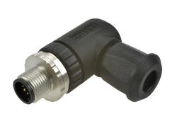 Plug; 43-00106; M12-5p; 5 ways; angled 90°; screw; 0,25÷1,5mm2; 4-8mm; for cable; black; IP67; 7,5A; 60V; Conec; RoHS