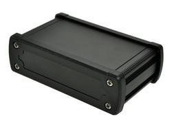 Enclosure; multipurpose; ALUG704BK060-BK; aluminum; 113,7mm; 69mm; 35,2mm; black; black polycarbonate ends; Gainta; RoHS