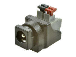 Socket; 2,5mm; DC power; 5,5mm; GDC21-55T2; straight; for panel; crimped; plastic; RoHS