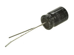 Kondensator; elektrolityczny; 4,7uF; 400V; RT1; KE 4.7400/8x12t; fi 8x12mm; 3,5mm; przewlekany (THT); luzem; Leaguer; RoHS