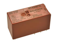 Przekaźnik; bistabilny; RT424F12; 12V; DC; 2 styki przełączne; 2 cewki; 8A; 250V AC; do druku (PCB); do gniazda; TE Conectivity; RoHS
