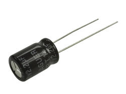 Kondensator; elektrolityczny; 2,2uF; 400V; RT1; KE 2.2400/8x12t; fi 8x12mm; 3,5mm; przewlekany (THT); luzem; Leaguer; RoHS
