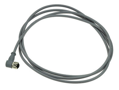 Socket with cable; 43-10208; M12-5p; 5 ways; angled 90°; with 2m cable; 0,34mm2; 6mm; grey; IP67; 4A; 60V; Conec; RoHS