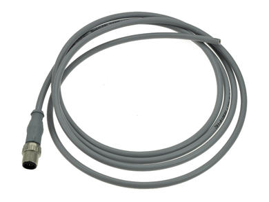 Plug with cable; 43-10124; M12-5p; 5 ways; straight; with 2m cable; 0,34mm2; 6mm; grey; IP67; 4A; 60V; Conec; RoHS