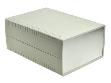 Enclosure; for instruments; desktop; G768A; ABS; 190mm; 140mm; 80mm; light gray; aluminum ends; Gainta; RoHS