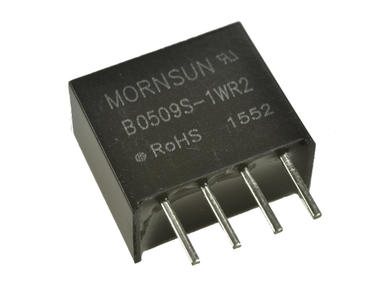 Power Inverter; B0509S-1WR2; DC/DC converter; 5V (4,5÷5,5)V; DC; 9V; DC; 111mA; 1W; insulated; 1,5kV; SIL4; through hole (THT); Mornsun; RoHS