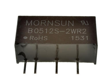 Power Inverter; B0512S-2WR2; DC/DC converter; 5V (4,5÷5,5)V; DC; 12V; DC; 167mA; 2W; insulated; 1kV; SIL7; through hole (THT); Mornsun; RoHS