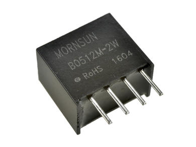 Power Inverter; B0512M-2W; DC/DC converter; 5V (4,5÷5,5)V; DC; 12V; DC; 167mA; 2W; insulated; 1kV; SIL4; through hole (THT); Mornsun; RoHS