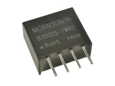 Przetwornica; B0505S-1WR2; konwerter DC/DC; 5V (4,5÷5,5)V; DC; 5V; DC; 200mA; 1W; izolowany; 1,5kV; SIL4; przewlekany (THT); Mornsun; RoHS