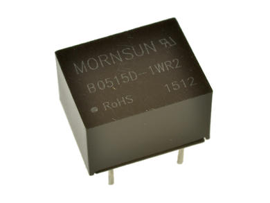Power Inverter; B0515D-1W; DC/DC converter; 5V (4,5÷5,5)V; DC; 15V; DC; 67mA; 1W; insulated; 1kV; DIL08; through hole (THT); Mornsun; RoHS