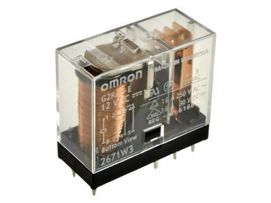 Przekaźnik; elektromagnetyczny miniaturowy; G2R-1-E-12DC; 12V; DC; 1 styk przełączny; 16A; 250V AC; 16A; 30V DC; do druku (PCB); Omron; RoHS