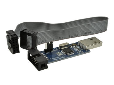 Moduł rozszerzeniowy; programator; AVR USBASP; 3.3V÷5V DC; kołkowe; USB