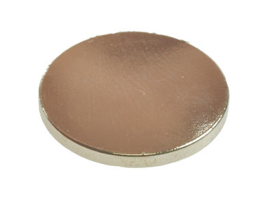 Magnet; cylindrical; N38; 18mm; 2mm; nickel plated; Neodymium