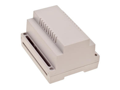 Enclosure; DIN rail mounting; Z101J; polystyrene; 107mm; 89mm; 66mm; light gray; 6 modules; Kradex; RoHS; plug 1 ps; screw 3/23 4 pcs; black hitch 1 pc