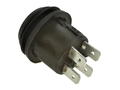 Switch; push button; R13-527A2-02BB; OFF-(ON); black; no backlight; 4,8x0,8mm connectors; 2 positions; 6A; 250V AC; 20mm; 25mm; SCI