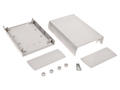 Enclosure; desktop; for instruments; Z112J; ABS; 186mm; 136mm; 60mm; light gray; with side panels; Kradex; RoHS