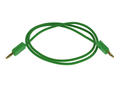 Test lead; 22.050.050.4; 2x banana plug; 2mm; 0,5m; PVC; 0,5mm2; green; 10A; 60V; gold plated brass; Amass; 3.105