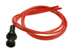 Kontrolka; KLP3R/230V; 8mm; podświetlenie LED 230V; czerwony; z przewodem; czarny; IP20; LED 3mm; 20mm; Elprod; RoHS