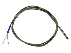 Czujnik; temperatury; A-PT100/150/G; rezystancyjny; z obudową; cylindryczny metalowy; PT100; z przewodem 1,5mb; fi 6x50mm; 100Ohm; -30÷500°C