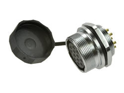 Socket; WF24K12ZM1; 12 ways; solder; 2,0mm2; WF24; for panel; 24mm; IP67; 10A; 500V; Weipu; RoHS