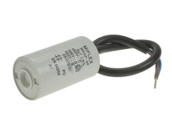 Kondensator; silnikowy (rozruchowy); I150V560J-C1; MKSP; 6uF; 450V AC; fi 30x53mm; z przewodami; Miflex; RoHS