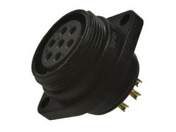 Gniazdo; SP2113/S7-1N; 7 torów; lutowany; 2,0mm2; SP21; na panel z kołnierzem; IP68; 15A; 500V; Weipu; RoHS