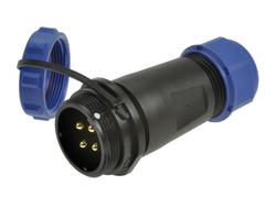Wtyk; SP2111/P4II-2C; 4 tory; śrubowy; 1,5mm2; 7-12mm; SP21; na przewód; IP68; 25A; 500V; Weipu; RoHS