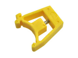 Locking element; for DIN rail terminal blocks; KU-15 A44-3001; yellow; Pokój; RoHS