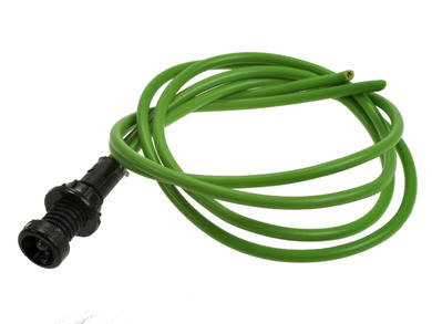 Kontrolka; KLP3G/230V; 8mm; podświetlenie LED 230V; zielony; z przewodem; czarny; IP20; LED 3mm; 20mm; Elprod; RoHS