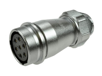 Socket; WF28K7ZE1; 7 ways; solder; 2,5mm2; 10,5-12,5mm; WF28; for cable; IP67; 25A; 500V; Weipu; RoHS