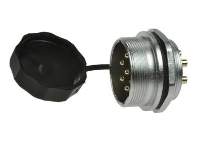 Plug; WF28J7ZM1; 7 ways; solder; 2,5mm2; WF28; for panel; 28mm; IP67; 25A; 500V; Weipu; RoHS