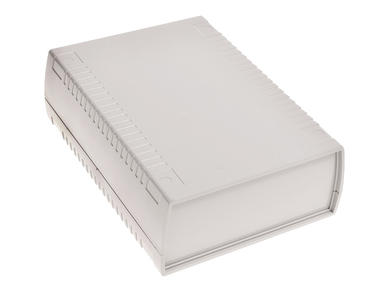 Enclosure; desktop; for instruments; Z112J; ABS; 186mm; 136mm; 60mm; light gray; with side panels; Kradex; RoHS