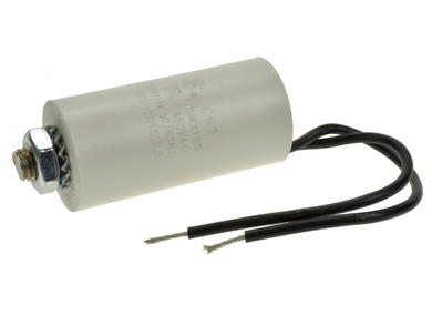 Kondensator; silnikowy; 1,5uF; 450V AC; fi 26x55mm; z przewodem; śruba z nakrętką; JB Capacitors; RoHS