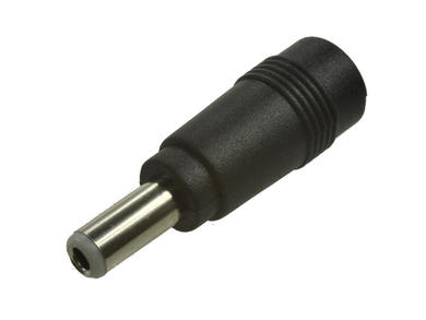 Connector; DC power; Adapter DC - wtyk 2,5mm / gniazdo 2,1mm; 2,5mm; 5,5mm; straight; plastic; RoHS