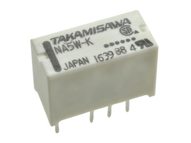 Przekaźnik; elektromagnetyczny miniaturowy; NA-5W-K; 5V; DC; 2 styki przełączne; 2A; 250V AC; 2A; 220V DC; do druku (PCB); Fujitsu Takamisawa; RoHS