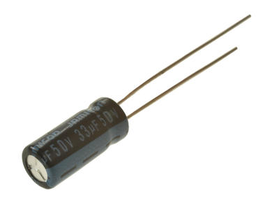 Kondensator; elektrolityczny; 33uF; 50V; TK; TKR330M1HD11M; fi 5x11mm; 2mm; przewlekany (THT); luzem; Jamicon; RoHS
