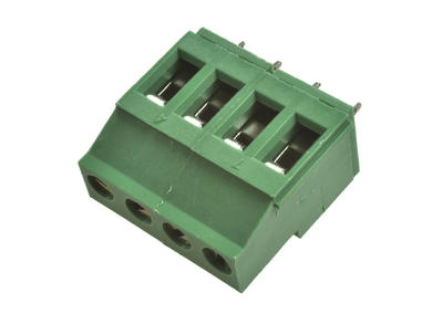 Terminal block; ARK370-041-14; 4 ways; R=5,00mm; 19mm; 20A; 300V; through hole; straight; screw; slot screw; screw; horizontal; 0,5÷4mm2; green; RoHS
