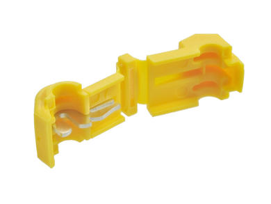 Connector; quick splice; insulated; SZBIII; yellow; straight; for cable; 4,0mm2; tinned; crimped; 1 way