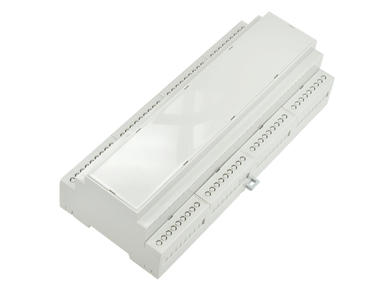 Enclosure; DIN rail mounting; D12MG; ABS; 212mm; 90,2mm; 57,5mm; light gray; snap; Gainta; RoHS; no gasket