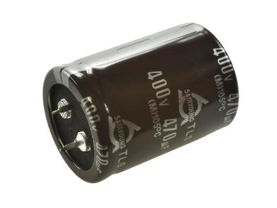 Capacitor; SNAP-IN; electrolytic; 470uF; 400V; TLS; TLS400VS470M30x40; 20%; diam.30x40mm; 10mm; through-hole (THT); bulk; -40...+105°C; 3000h; Samyoung; RoHS